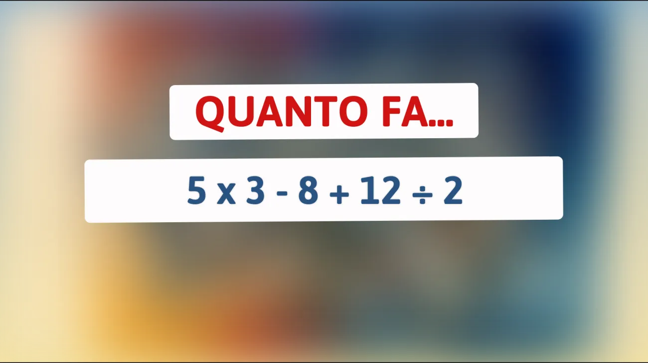 \"Sfida te stesso: solo i veri geni risolvono questo semplice calcolo matematico!\""