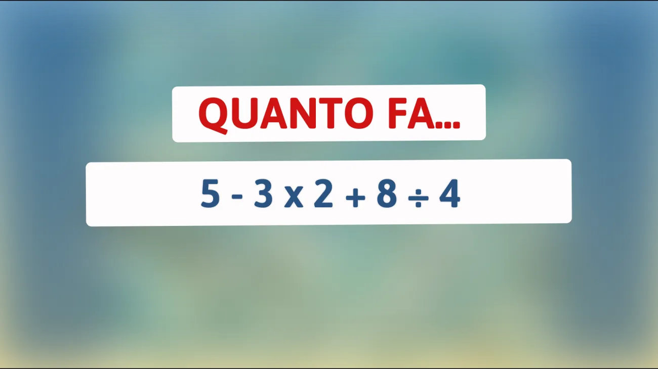 Sei veramente un genio? Risolvi questo semplice calcolo che 9 persone su 10 sbagliano!"