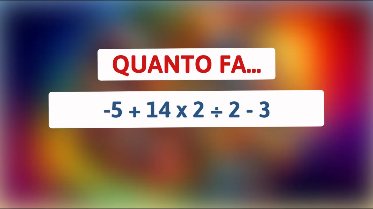 Il test matematico che solo il 1% può risolvere: riuscirai a trovare la risposta corretta?"