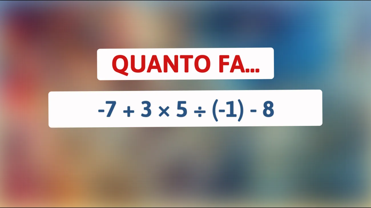 Scopri se hai una mente brillante risolvendo questo enigma matematico impossibile! Sei tra i pochi che possono?"