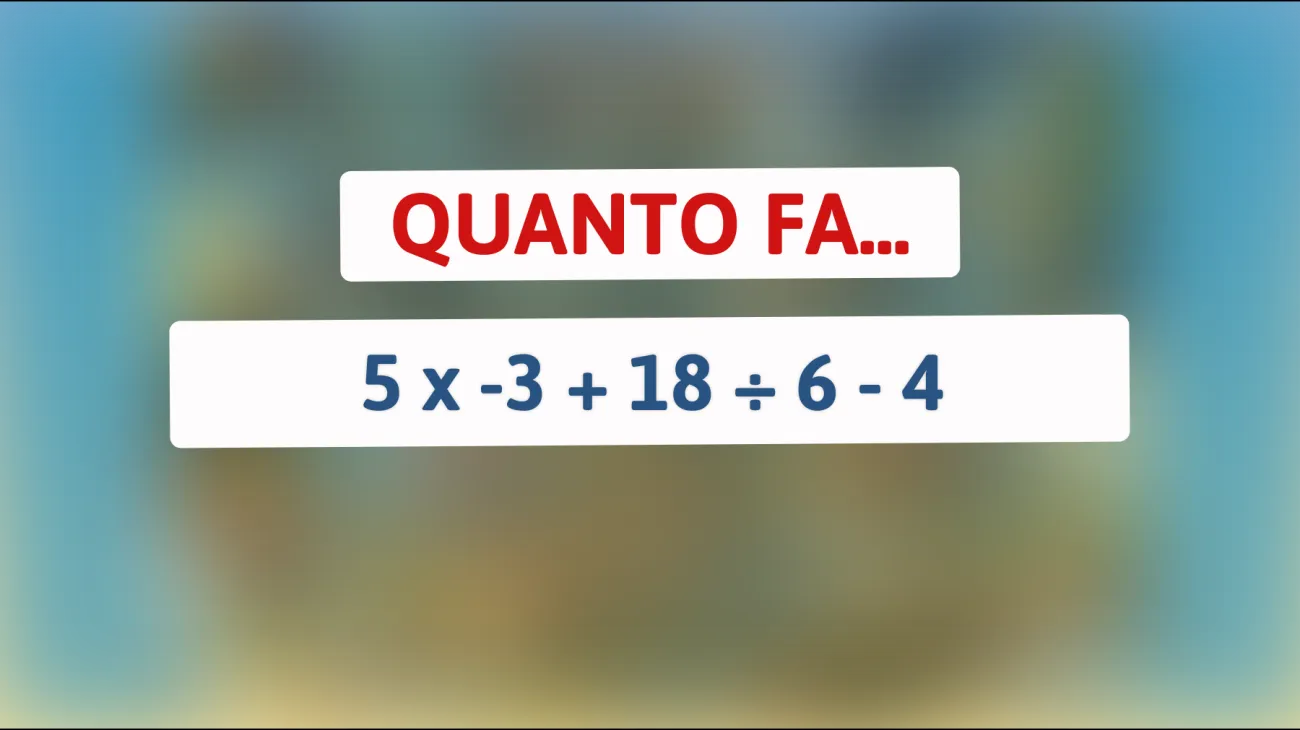 Sfida la tua intelligenza: riesci a risolvere questo rompicapo matematico che solo i veri geni possono decifrare?"